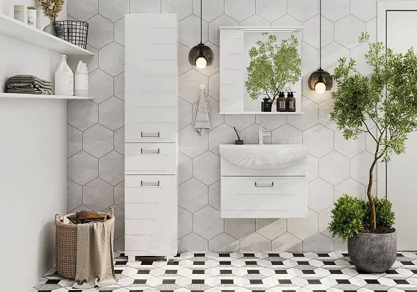 Зеркало Volna Lake 70x70 zsLAKE70.L-01 левое с полочкой и подсветкой фото 4