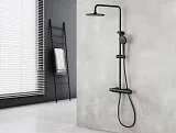 Душевая стойка Lemark Bronx LM3770BL со смесителем термостатом фото 3