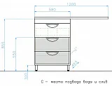Мебель для ванной Style Line Жасмин 120 напольная левая фото 4