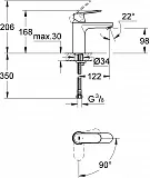 Смеситель Grohe Eurosmart Cosmopolitan 2339800E для раковины фото 2