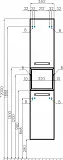 Шкаф-пенал Акватон Лофт Фабрик 34x70 см тёмное дерево 1A242803LTDY0 фото 6