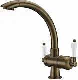 Смеситель ZorG Sanitary ZR 327 YF ANTIQUE для кухонной мойки фото 1