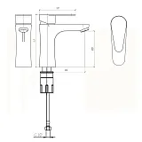 Смеситель для раковины PAINI Verona 99PW205 фото 4