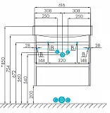 Тумба с раковиной Акватон Нортон 65 фото 7