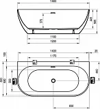 Акриловая ванна Ravak Freedom W 165x80 XC00100024 фото 4