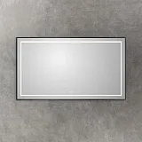 Зеркало BelBagno Kraft 140x80 SPC-KRAFT-1400-800-LED-TCH-WARM-NERO с подсветкой фото 2