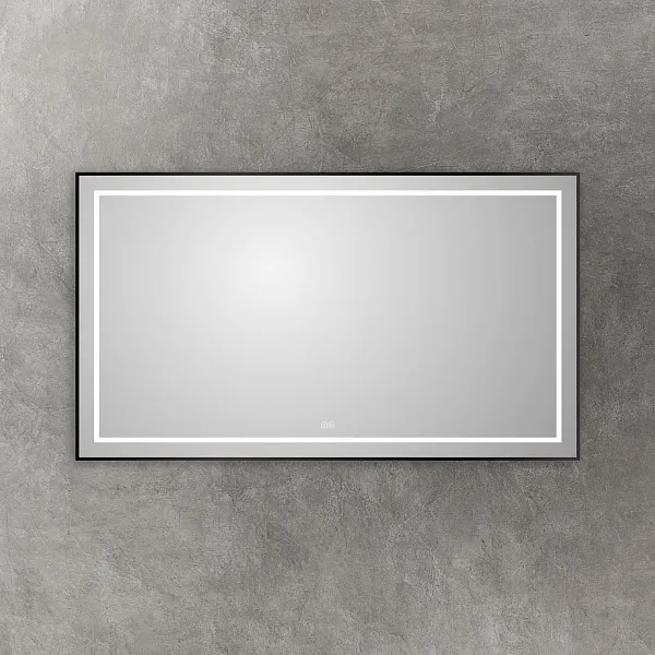 Зеркало BelBagno Kraft 140x80 SPC-KRAFT-1400-800-LED-TCH-WARM-NERO с подсветкой фото 2