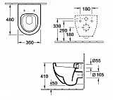 Унитаз Esbano Clavel ESUPCLAVB подвесной безободковый с микролифтом фото 3