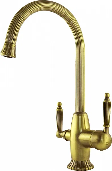 Смеситель ZorG Sanitary ZR 350 YF BR для кухонной мойки фото 1