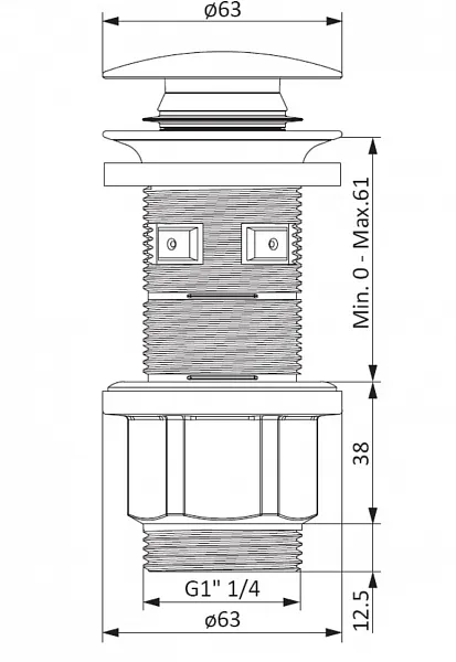 Донный клапан для раковины Damixa Option 210600200 белый фото 3