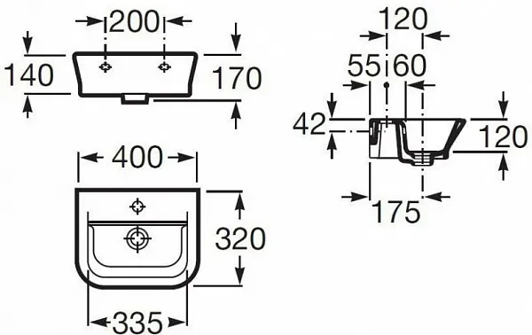 Раковина Roca The Gap 40 см 327478000 фото 6