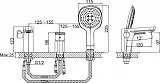 Смеситель D&K Berlin Technische DA1434915 на борт ванны фото 2