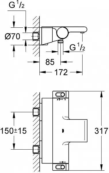 Термостат Grohe Grohtherm 2000 34464001 для ванны с душем фото 7
