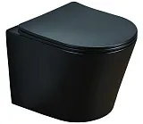Унитаз Azario Teramo AZ-053E-R-MB SP подвесной безободковый с сиденьем микролифт фото 1