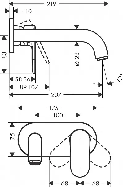 Смеситель Hansgrohe Vernis Shape 71578000 для раковины фото 3