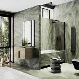 Шторка для ванны MaybahGlass 60x140 MGV-612-6 профиль черный стекло бронза фото 1