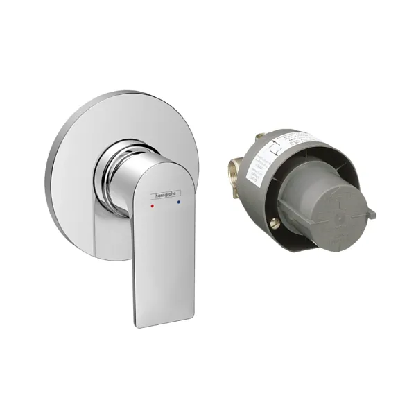 Смеситель Hansgrohe Rebris E 72658000 для душа внешняя и скрытая часть фото 1