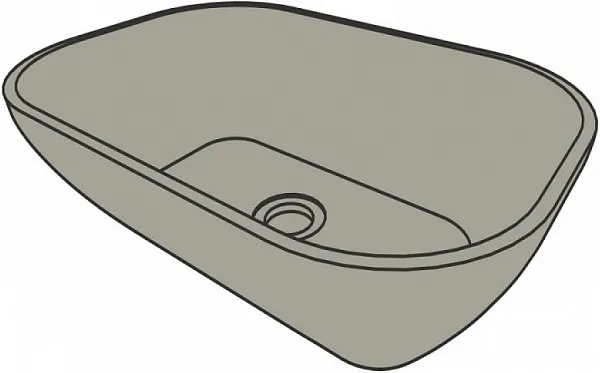 Раковина Acquabella On-Top Rectangle 58 см LAVABO_ON-TOP_RECTANGLE_SLATE_NEGRO фото 4