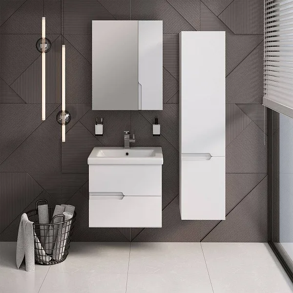 Тумба с раковиной Runo Стокгольм 60 подвесная фото 4