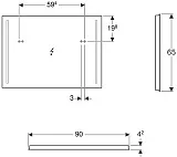 Зеркало Geberit Option 90x65 500.589.00.1 с подсветкой фото 7