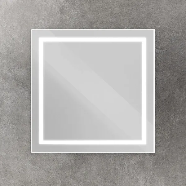 Зеркало BelBagno Kraft 80x80 SPC-KRAFT-800-800-SENS-AL с подсветкой фото 2