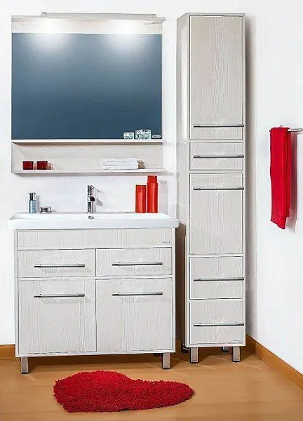 Зеркало Бриклаер Чили 90x89 4627125414961 с полочкой и подсветкой фото 2