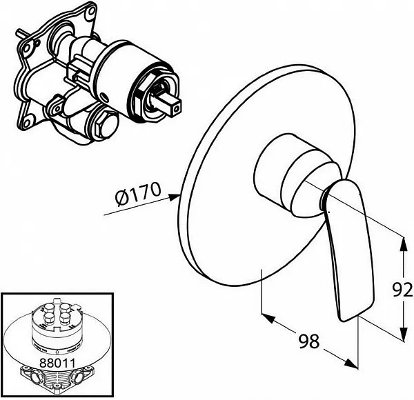 Смеситель Kludi Balance 526550575 для душа фото 2
