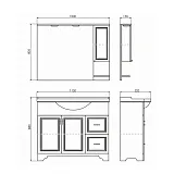 Зеркало Comforty Севилья 100x80 00003132628CF правая с подсветкой с полочкой фото 3