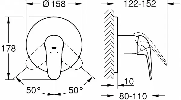 Смеситель Grohe Eurostyle 24046003 для ванны с душем фото 4
