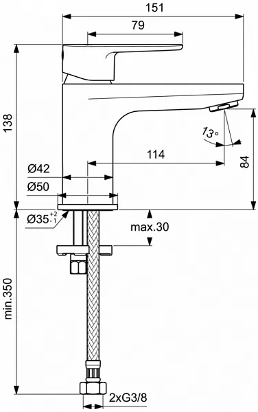 Смеситель Ideal Standard Cerafine O BC696AA для раковины фото 2