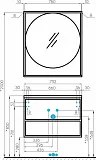 Зеркало Акватон Лофт Фабрик 80x90 см 1A242602LTDY0 фото 5