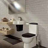Унитаз-компакт Sanita Luxe Best Color Motion WC.CC/Best/2-DM/BLK.G/S1 напольный с сиденьем микролифт фото 6