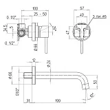 Встраиваемый смеситель PAINI Cox 78PJ208 фото 8