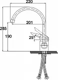 Смеситель Kaiser Athlete 19044 для кухонной мойки фото 2