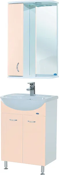 Зеркало-шкаф Bellezza Астра 50 L бежевый фото 2