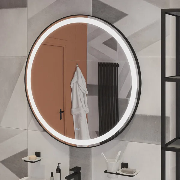 Зеркало Cezares Cadro 90x90 CZR-SPC-CADRO-900-LED-TCH-WARM с подсветкой c подогревом фото 8