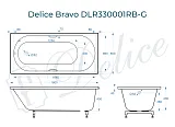 Ванна из искусственного камня Delice Bravo DLR330001RB-G фото 1