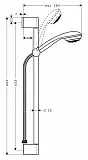 Душевой гарнитур Hansgrohe Crometta 85 27728000 фото 3