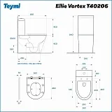 Унитаз-компакт Teymi Jessie Vortex W00092 напольный безободковый с микролифтом фото 15
