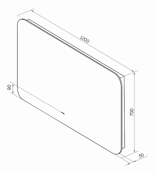 Зеркало Misty Адхил 120x70 АДХ-02-120/70-14 с подсветкой фото 5