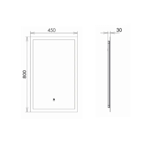 Зеркало Comforty Эдельвейс 45x80 00-00014148CF с подсветкой фото 2