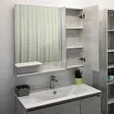 Зеркало Comforty Верона 90x80 00004136714CF правая с полочкой фото 4