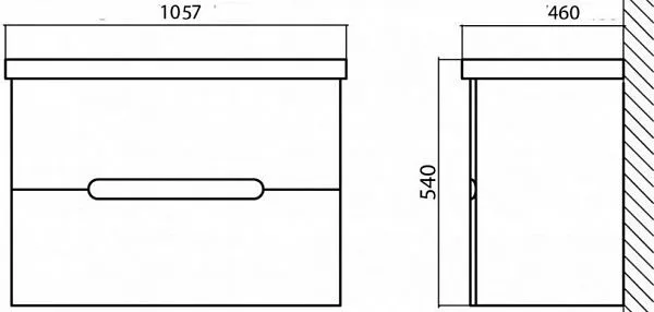 Раковина BelBagno Urban 106 см 12105-KL фото 3