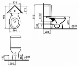 Унитаз-компакт Vitra Arkitekt 9754B003-7200 напольный угловой фото 5