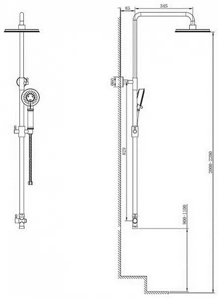 Душевая стойка Caprigo Parts 99-560-crm фото 2