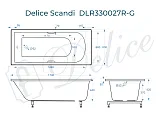 Ванна из искусственного камня Delice Scandi DLR330027R-G фото 2
