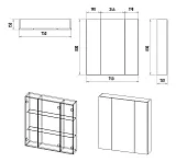 Зеркало-шкаф Misty Аура 75x80 Э-Аур02075-01 фото 7