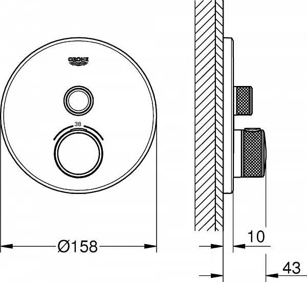 Термостат Grohe Grohtherm SmartControl 29118BE0 для душа фото 2