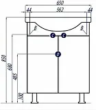 Тумба с раковиной Акватон Лиана 65 напольная фото 6