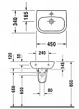 Рукомойник Duravit D-Code 07054500002 фото 3